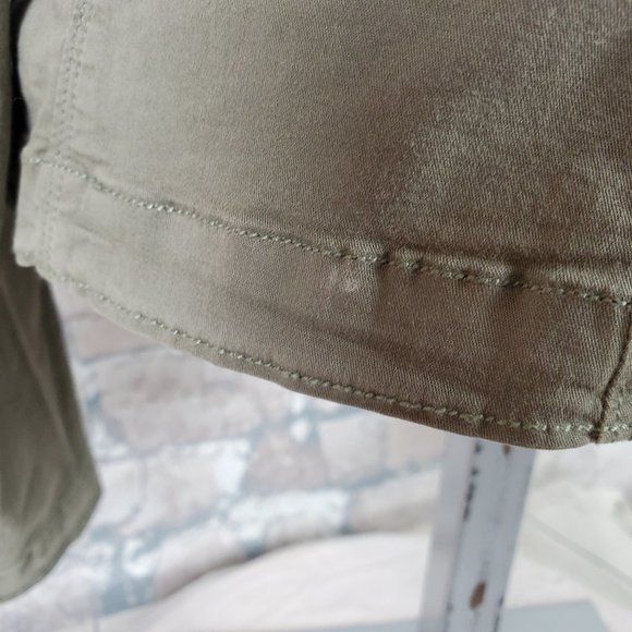 Chico's Cotton Jacket Blazer Olive Size 1 (8/10 M) - Picture 9 of 15